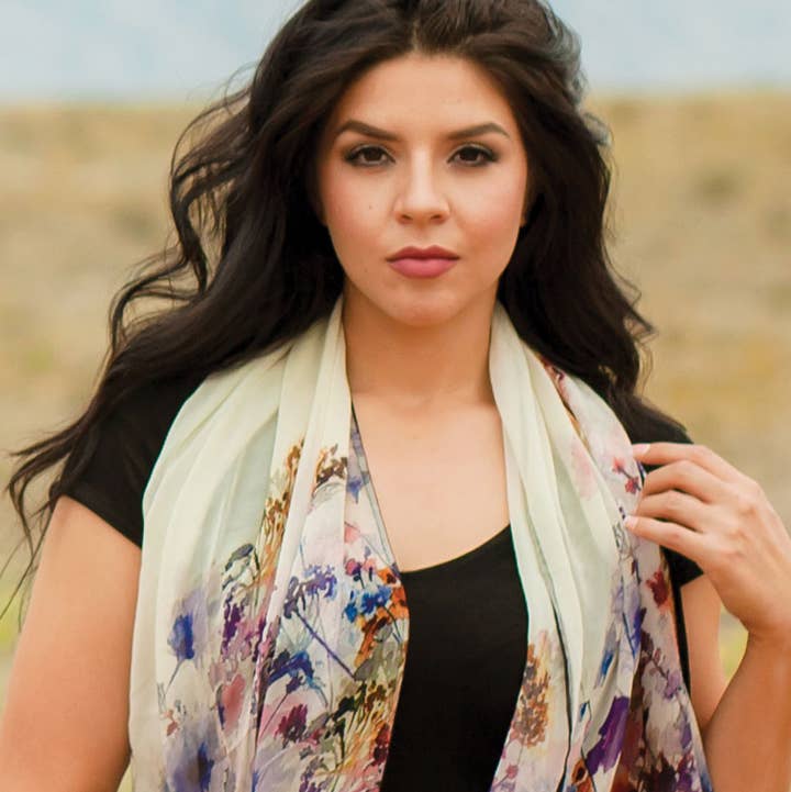 Aashi Wildflower Scarf for wholesale by Sevya Handmade