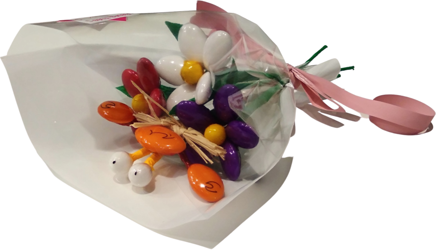 Fleurs-Thés en chocolat – wholesale Chokladtäckta godisar – Liten prästkrage i chokladdragerade mandlar9