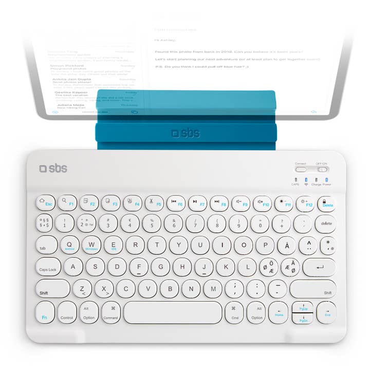 Clavier sans fil Nordic Qwerty avec fonction support pour la vente par SBS
