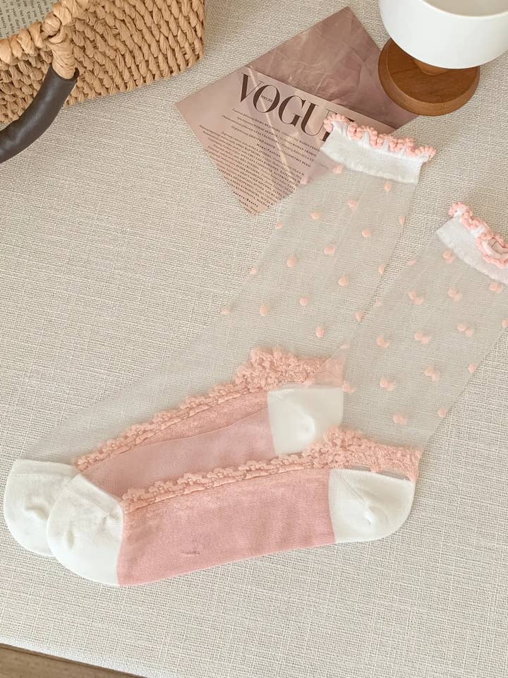 🧦✨ Socken Strümpfe mit gestickten Punkten für den Großhandel von Marc JoJo