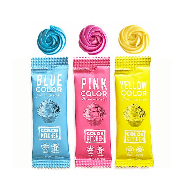 ColorKitchen - Wholesale Cake Decorating Kit - Color Set of 3 - Food Colors, Artificial Dye-free