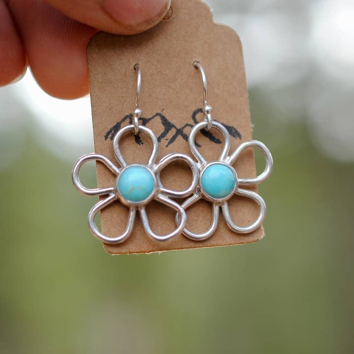 Groovy Flower Earrings for wholesale by Gothic Mountain Jewelers