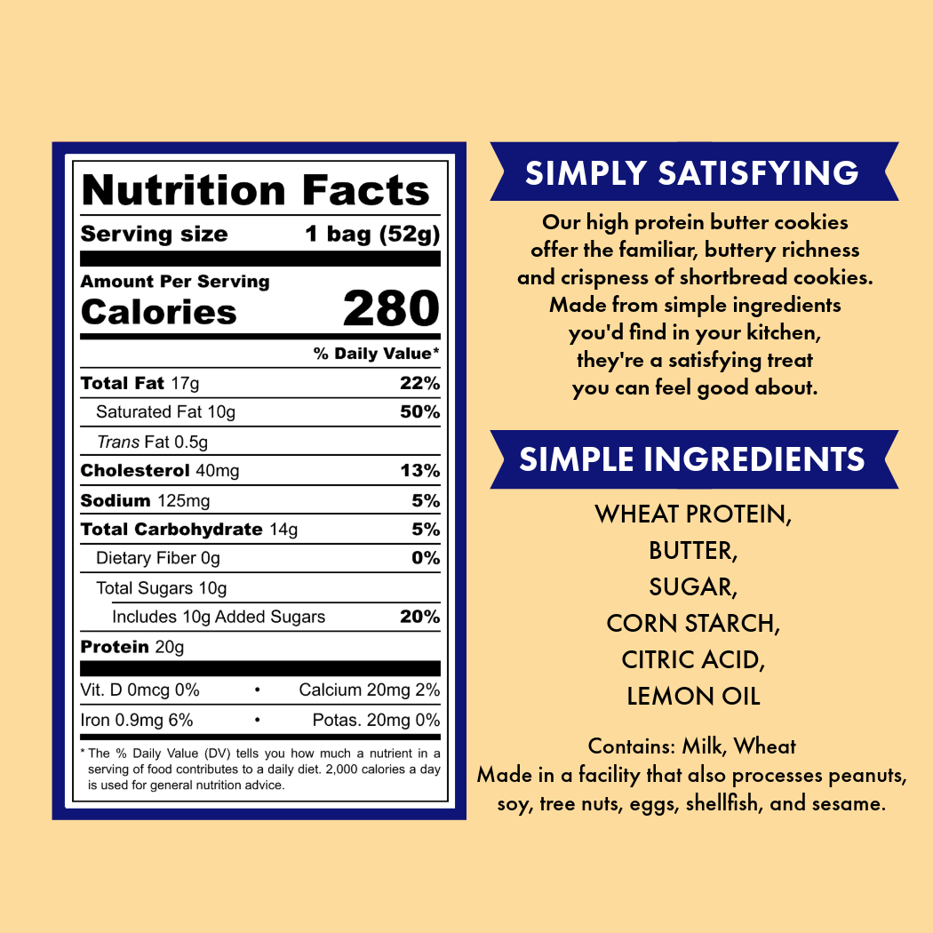 Caltein - Wholesale Cookie - Protein Butter Cookies | Sampler 4-Pack | High Protein Snack5