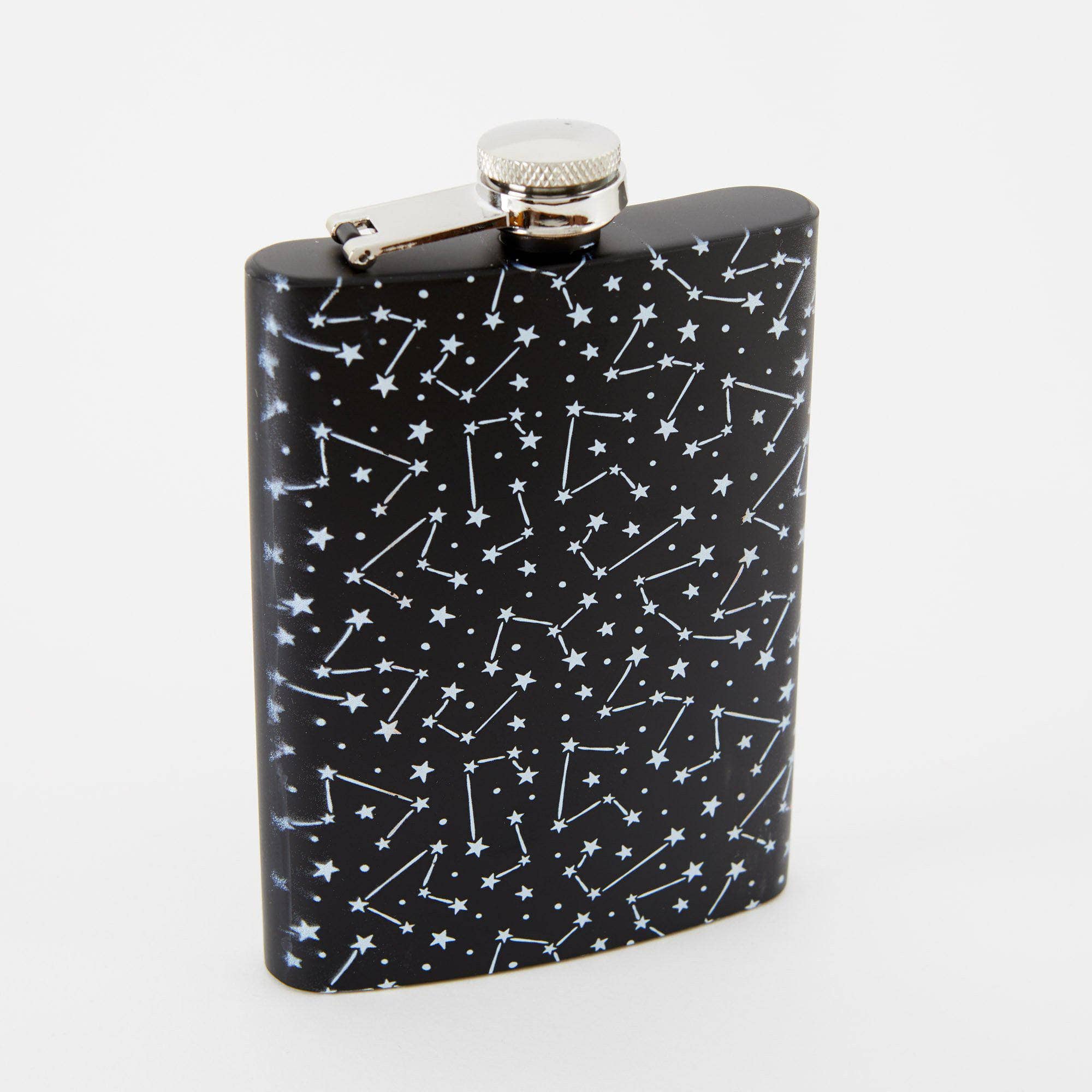 Punky Pins - Wholesale Flask - Constellation Hip Flask - Tall Black1