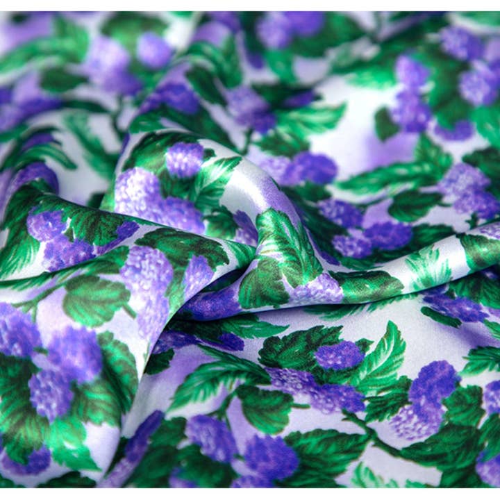 SueSilkHK – wholesale Fabric – Designer Silk Fabric with Tiny Floral Plaid Print - Premium Silk Crepe de Chine - 100% Mulberry Silk - Dress Shirt Fabric2