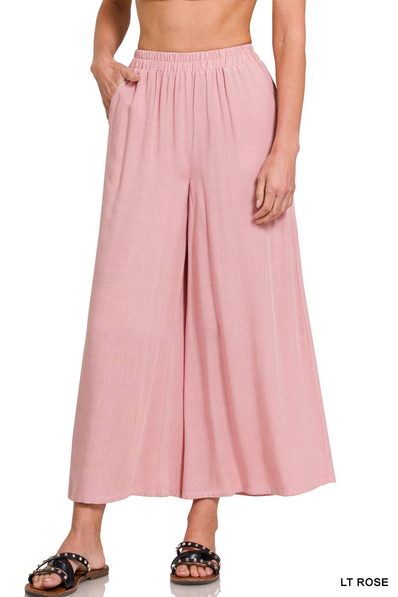 42POPS – Calças - Mulher por atacado – Calças Largas com Cintura Elástica e Bolsos10