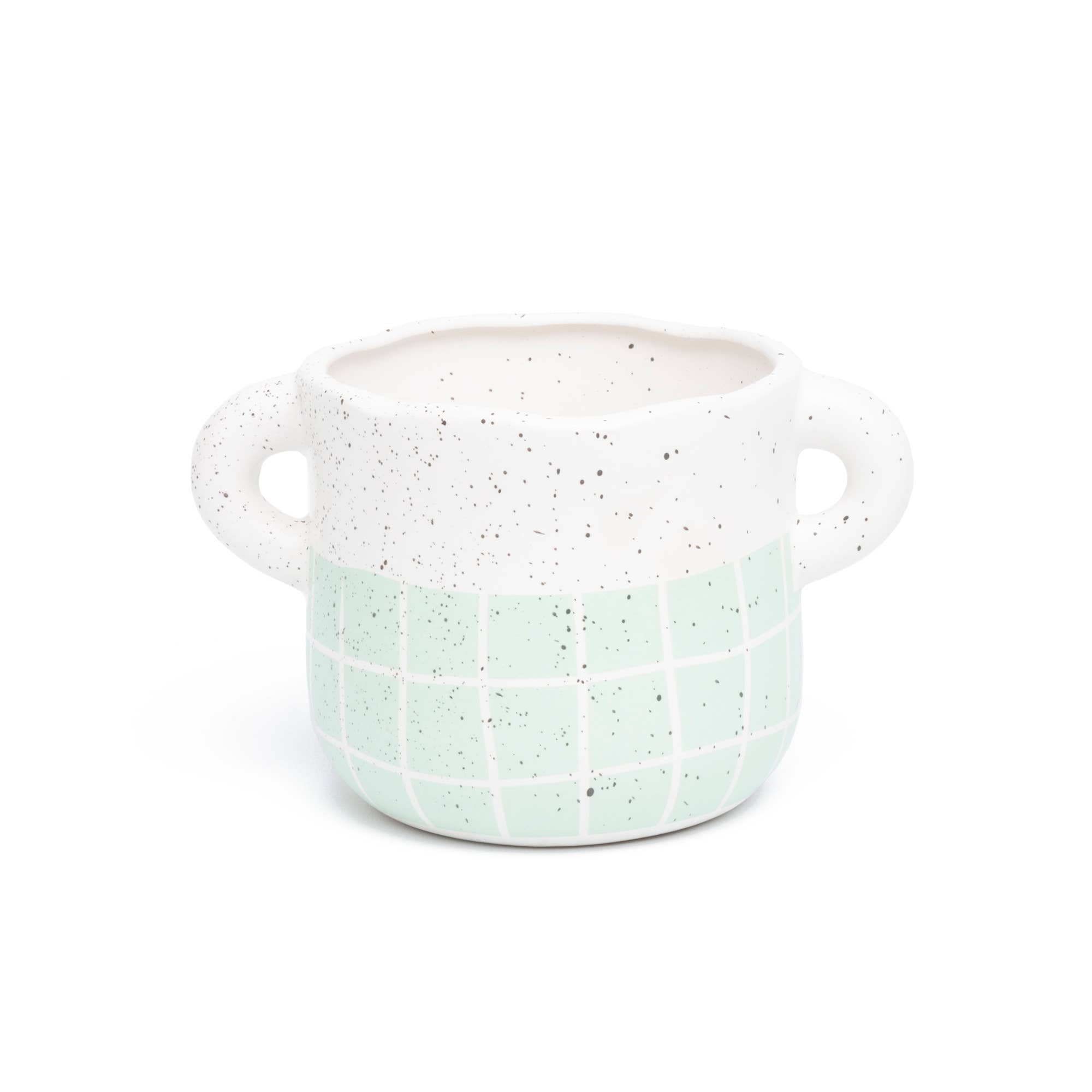 Helio Ferretti - Wholesale Vase - HANDMADE GREEN VASE - HAND PAINTED HF