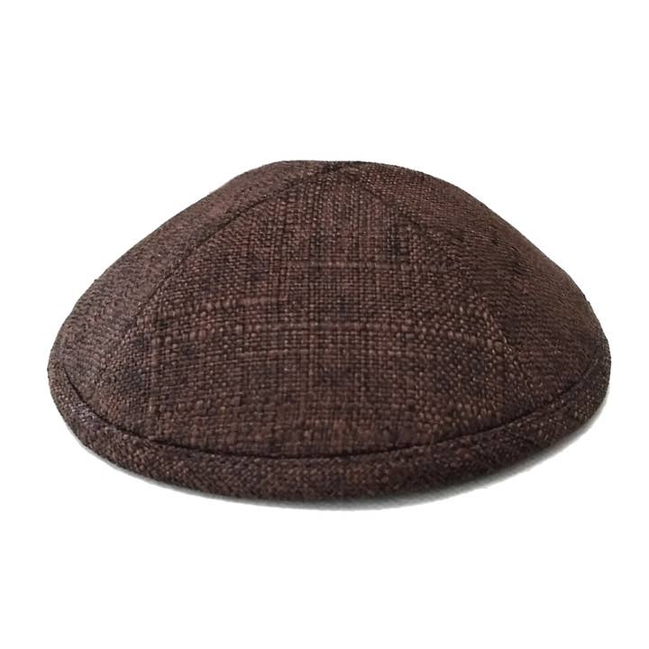 Toile de jute marron kippa pour la vente par Boker-Tov Shalom