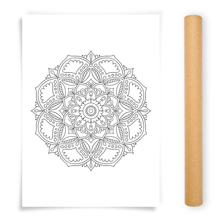 Mandala Coloring Poster for wholesale by Anna Grunduls Design