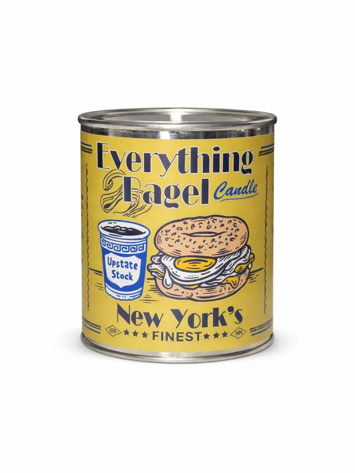 Everything Bagel Coconut Wax Candle in USA Made Paint Can for wholesale by Upstate Stock