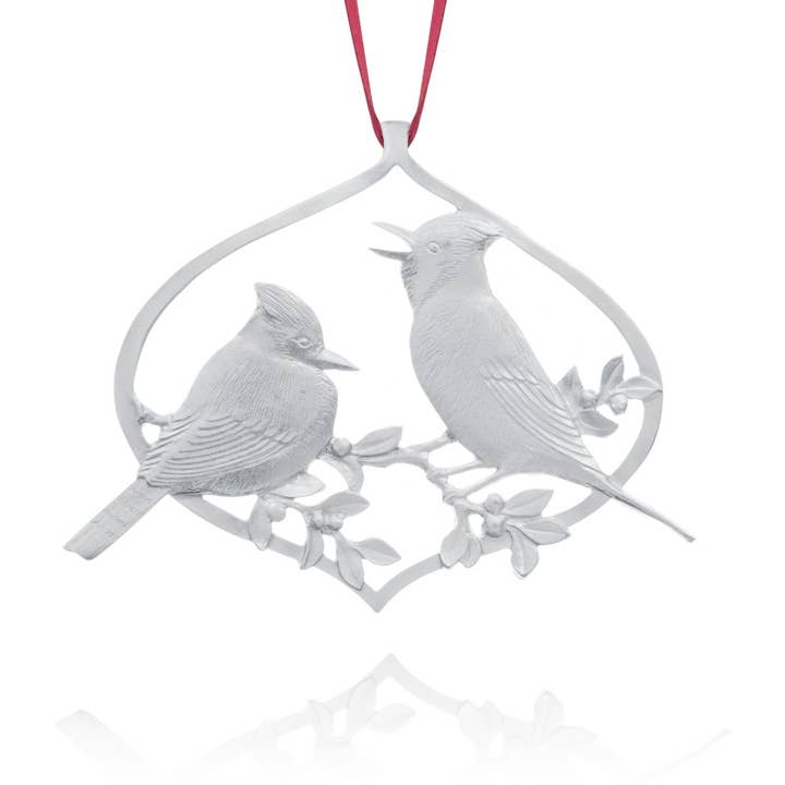 Blue Jays Christmas Ornament for wholesale by Amos Pewter