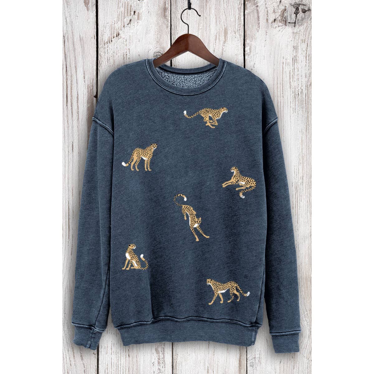 HRTandLUV - Venta al por mayor Sudadera estampada - Mujer - SUDADERAS DE LEOPARDO EN TODA LA PRENDA CON ESTAMPADO DE MINERAL1