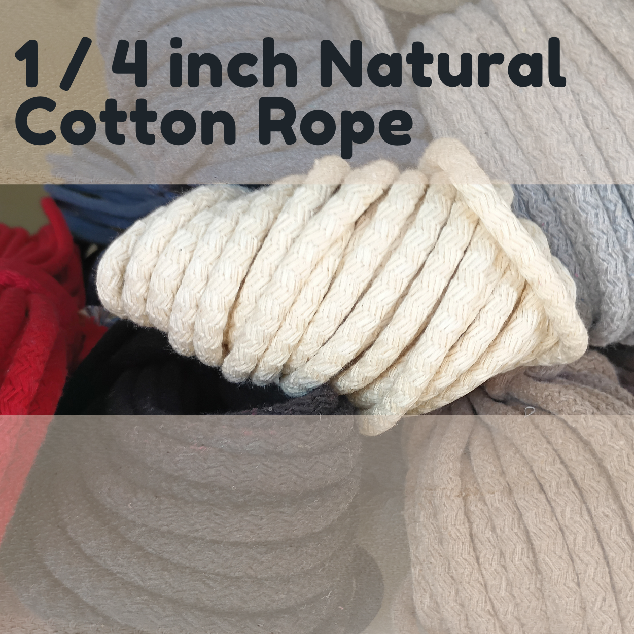 Dream Trimming Goods LLC - Wholesale Craft Supplies - Natural Cotton Rope 1/4' inch x 500 Yards – Dream Trimming2