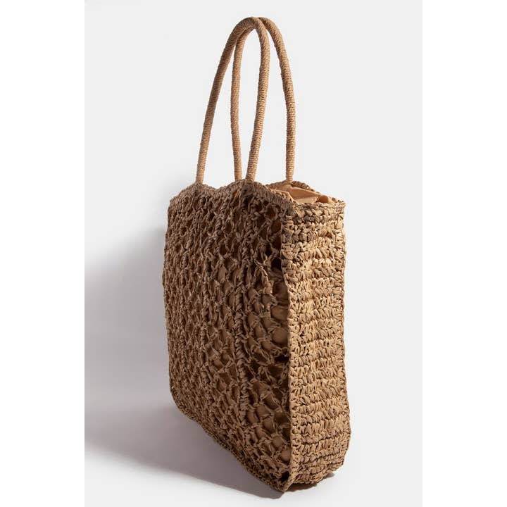 Collections by Fame Accessories - Wholesale Tote Bag - Women's - Intricate Braided Tote Bag3