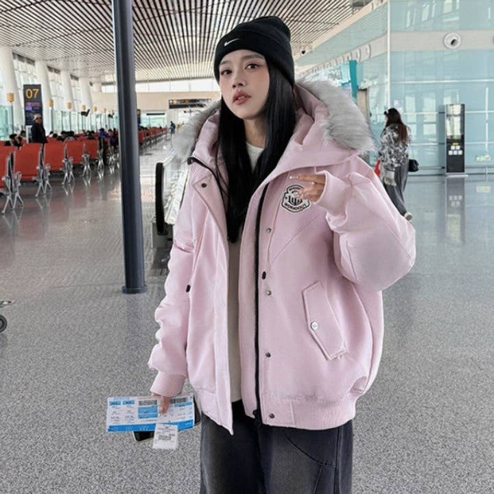 MoodGold - Wholesale Jacket – Women's - Fur Collar Cotton Workwear Jacket2