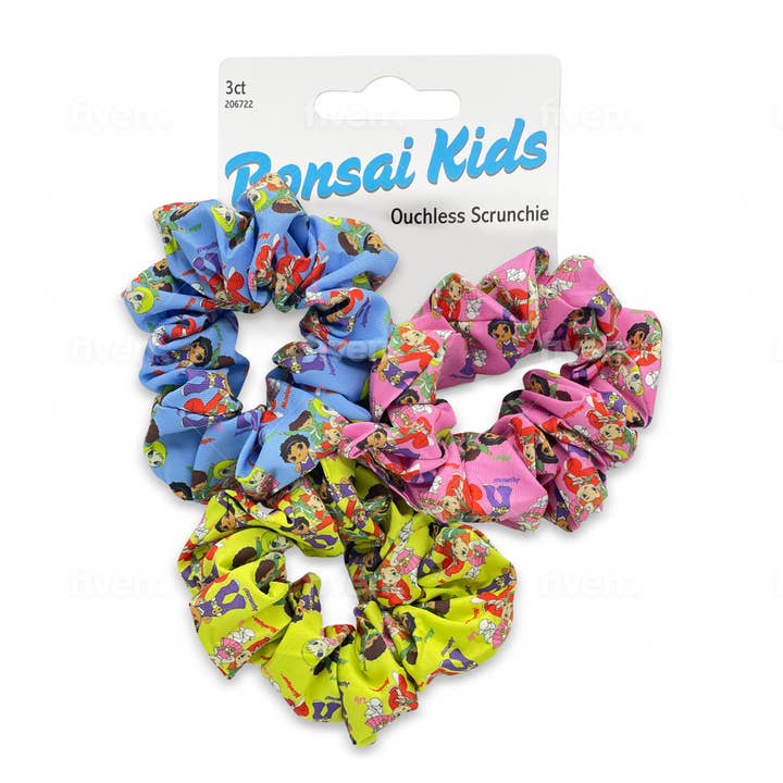 Kids Ouchless Hair Scrunchies - 3pcs for wholesale by Bonsai Kids Hair Products