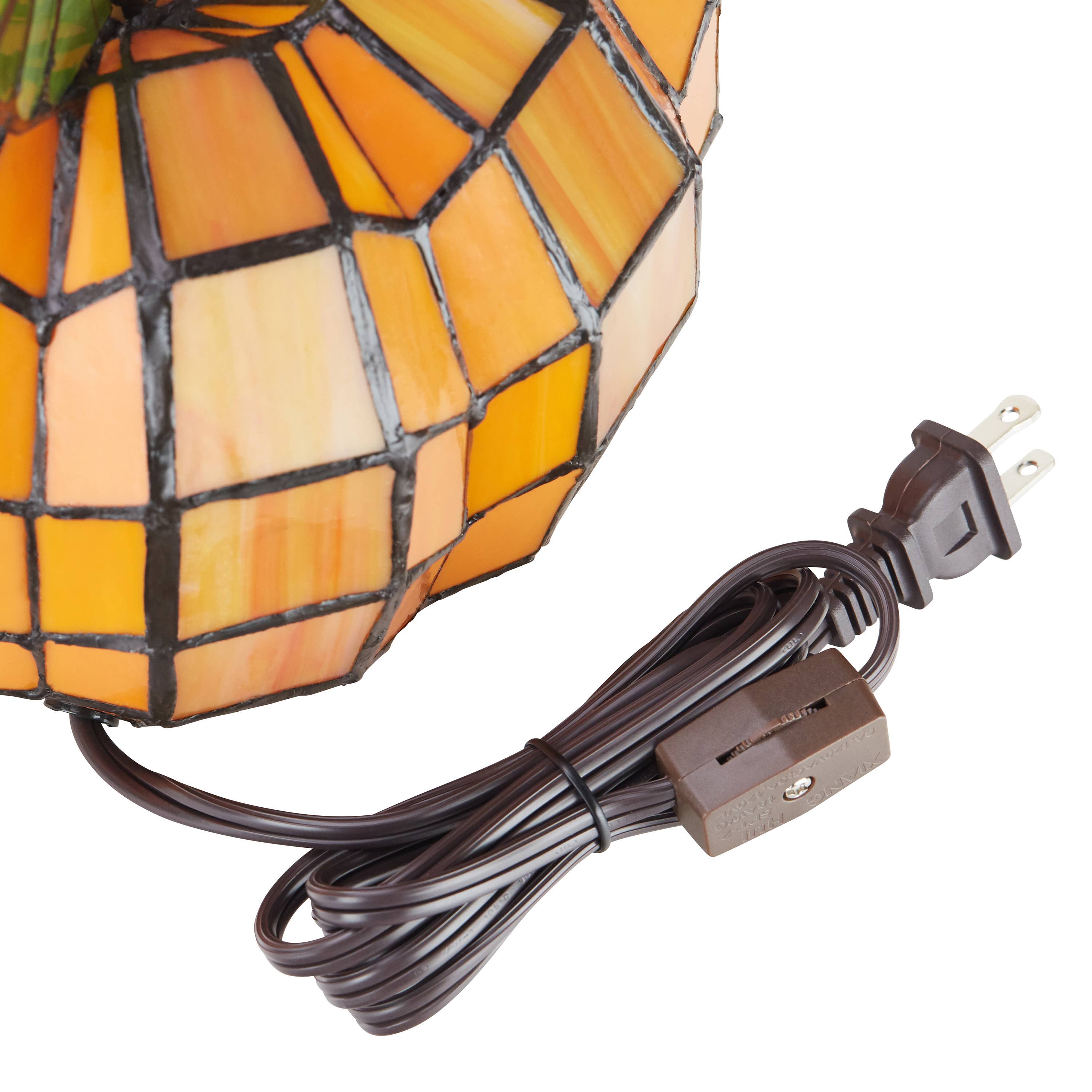 River of Goods - Wholesale Accent/Desk Lamp - 9"H Patch the Pumpkin Tiffany Stained Glass Accent Lamp10