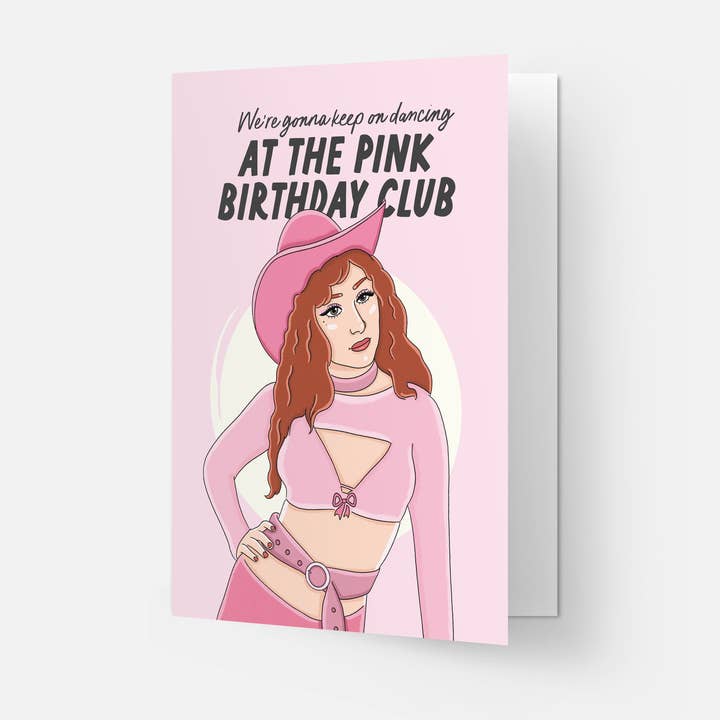 Kaart Blanche - Wholesale Birthday Card - Pink Birthday club - Chappell Roan Trending greeting card