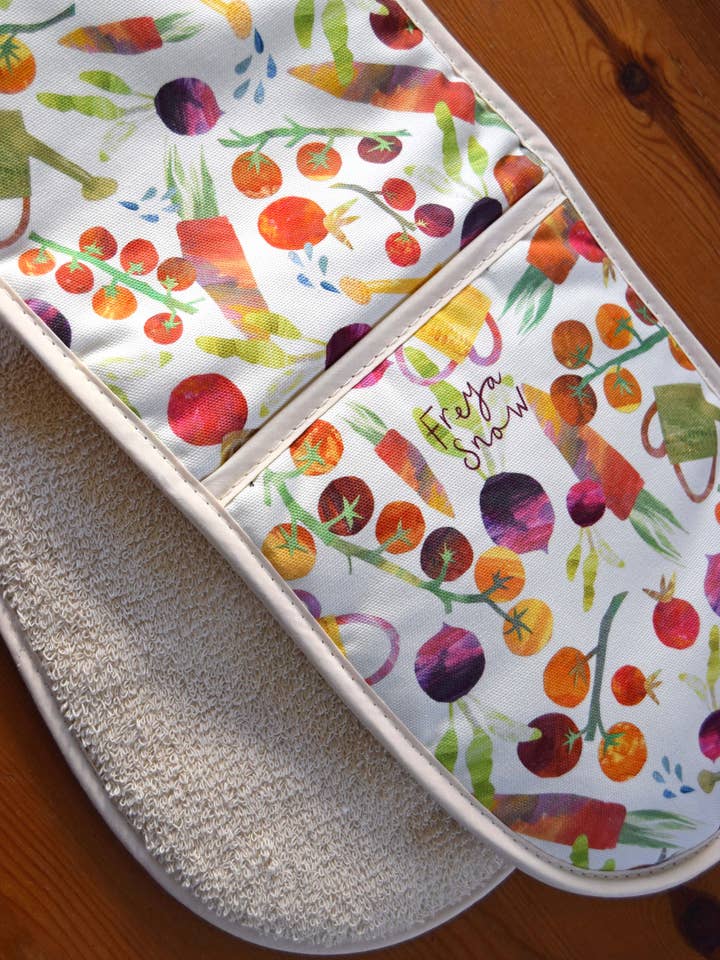 Busy grøntsagsovnshandsker/ovnvanter i bomuld/grydeholder for engroshandel hos Freya Snow