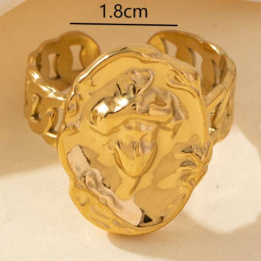 Adjustable ring Stainless steel 25BGA249 for wholesale by Blossom bijoux