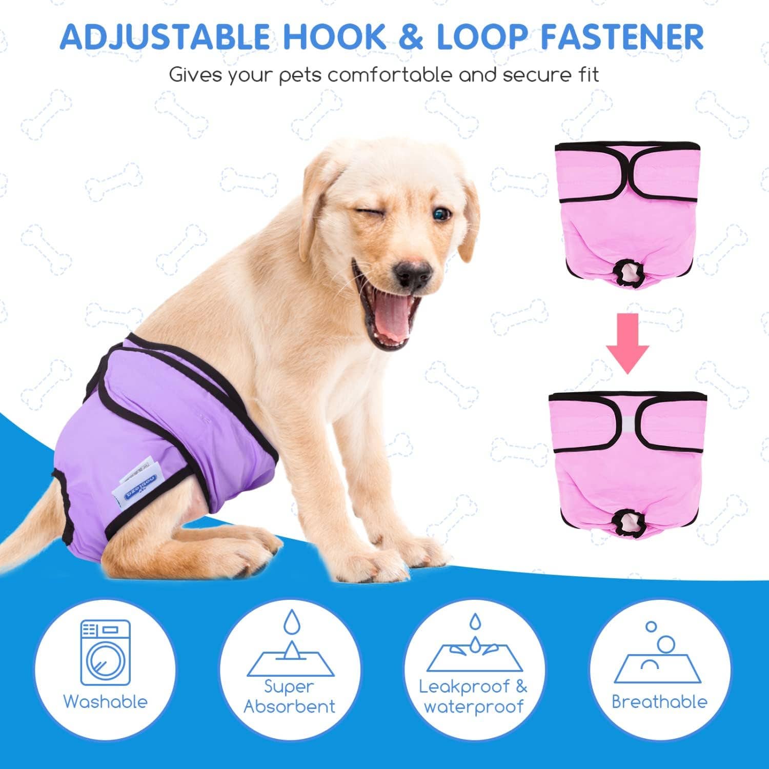 Nobleza – wholesale Pet pee pad – Dog – Nobleza - 3x Washable Diapers for Dogs7