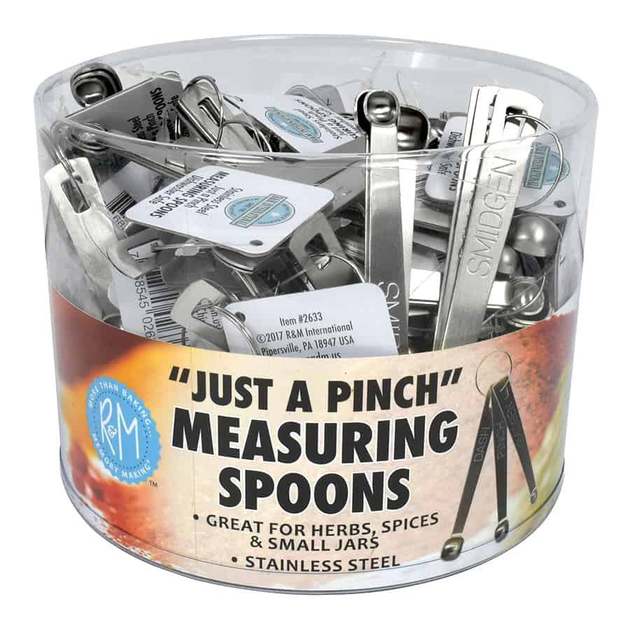 R&M International - Wholesale Measuring Spoon - Just A Pinch Measuring Spoons S/S Bucket /481
