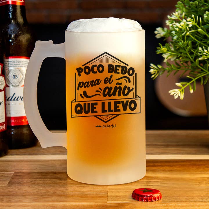 Puterful - Wholesale Beer Glass/Mug - 500ml Beer Mug - I don't drink for the year I've been1