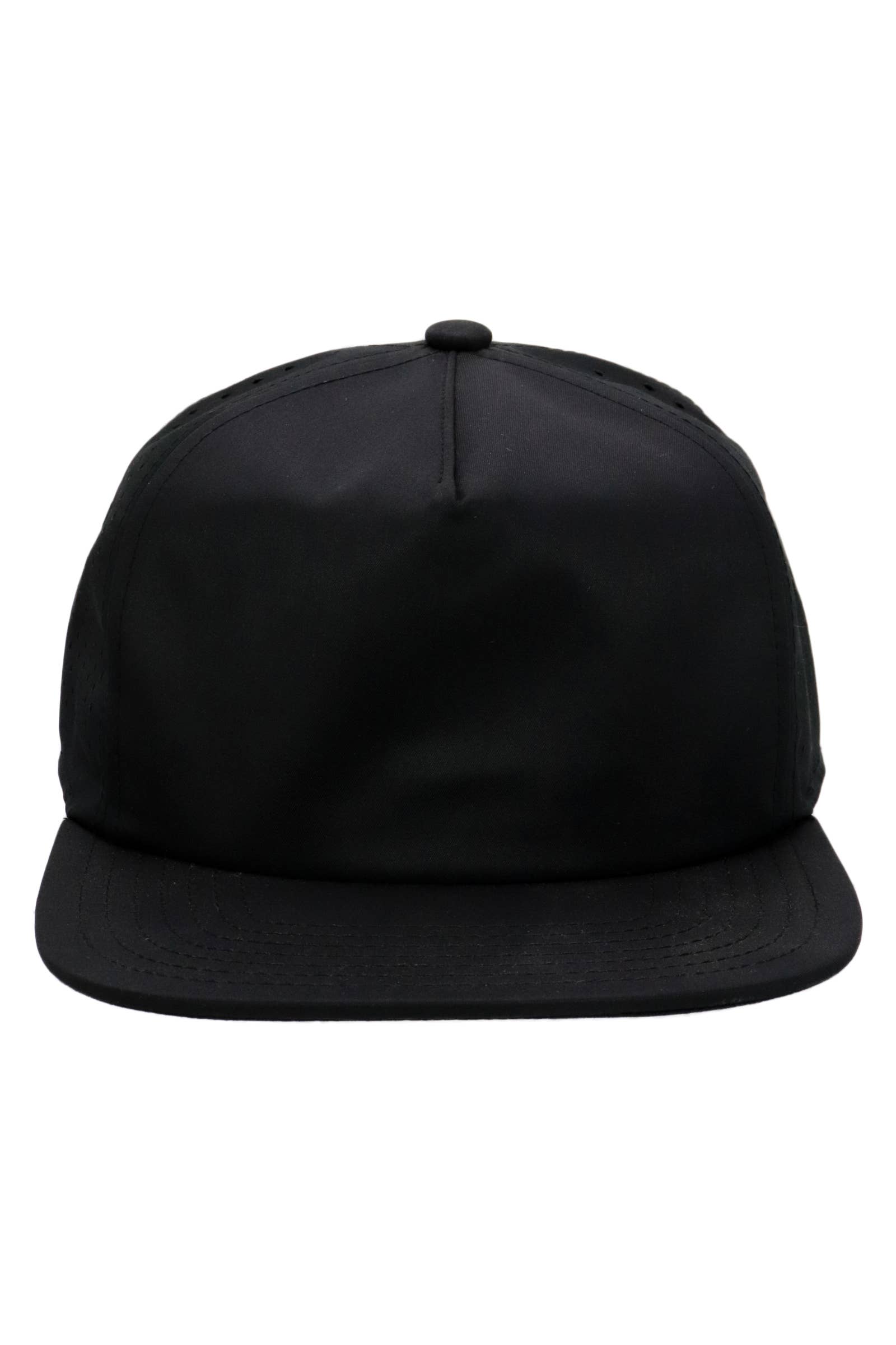 Cap Zone - Wholesale Flat Brim Cap - Unisex - Five Panel Unstructured Polyester Perforated Snapback1