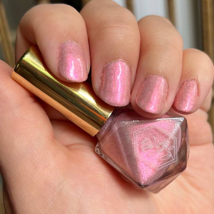 Palafoxia Beauty - Wholesale Nail Polish - Smitten - Iridescent Pink And Holo Glitter - Nail Polish