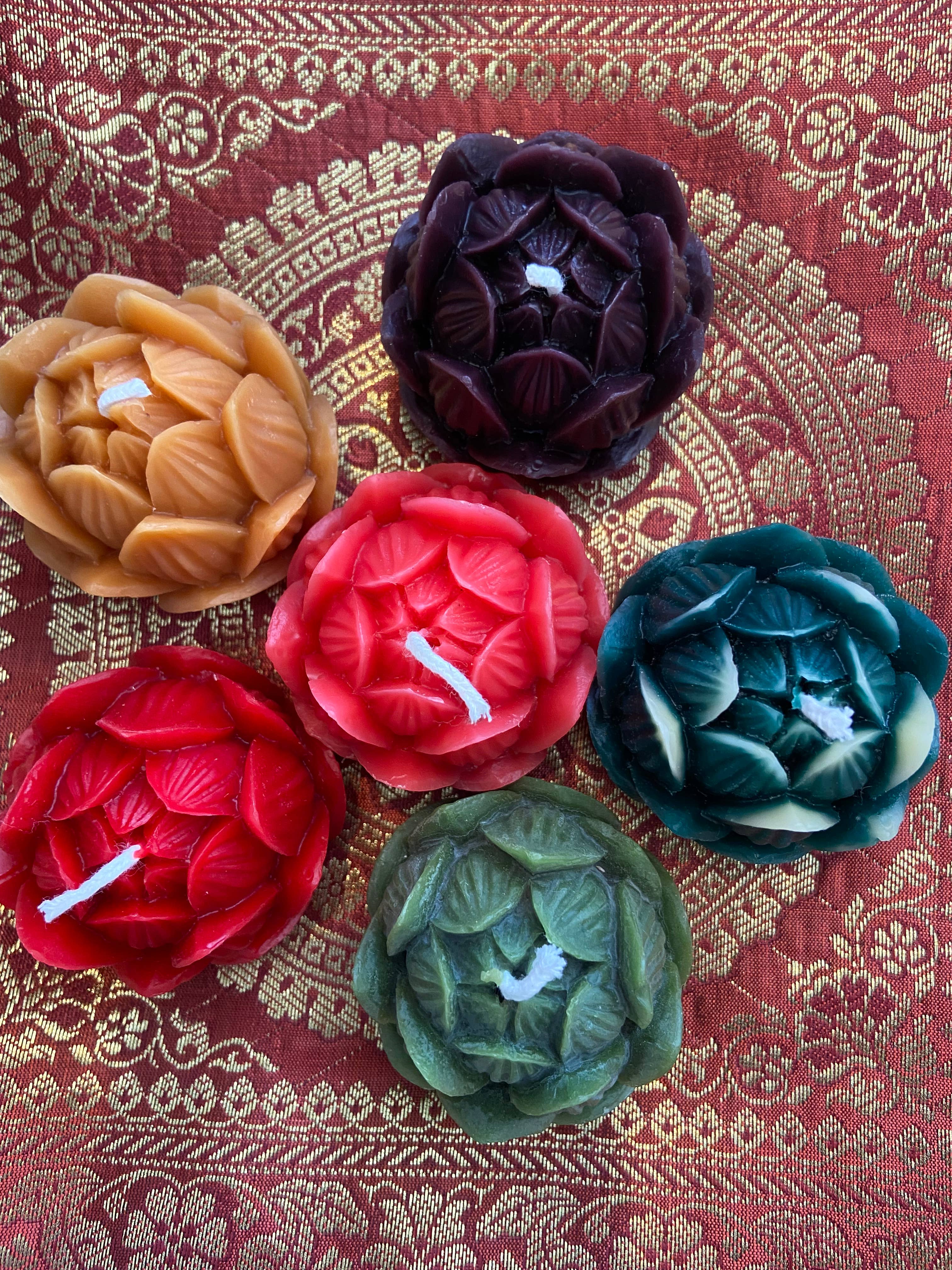 Live Light Beeswax Candles - Wholesale Novelty Candle - Lotus Meditation Candle Box Set4