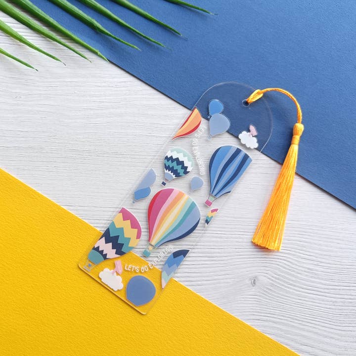 Let's Go Exploring Acrylic Bookmark for wholesale by Kirsty Grace Designs