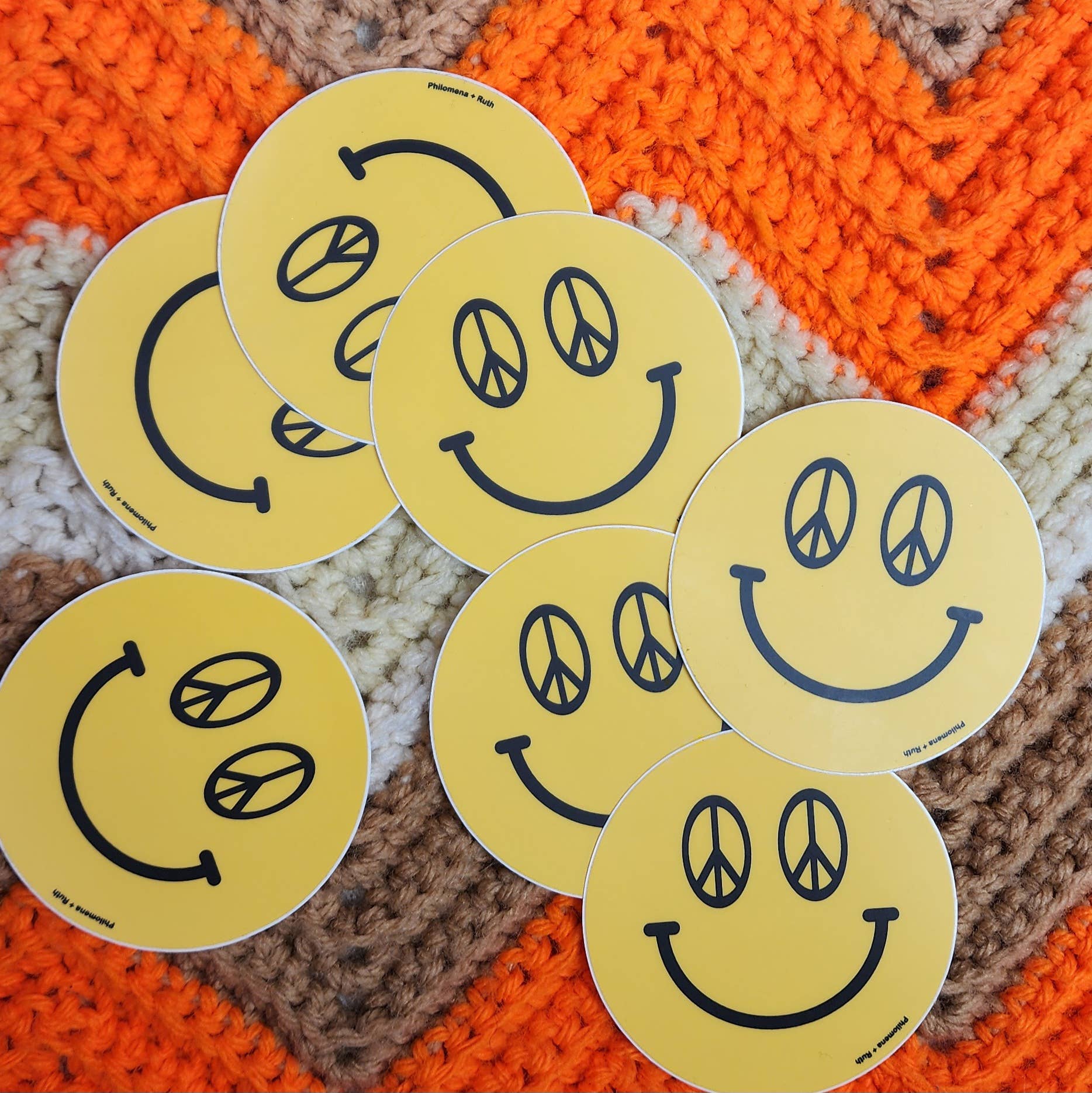 Hardworking Stoner - Vendita all'ingrosso Adesivo - Peace Sign Smiley - adesivo in vinile1