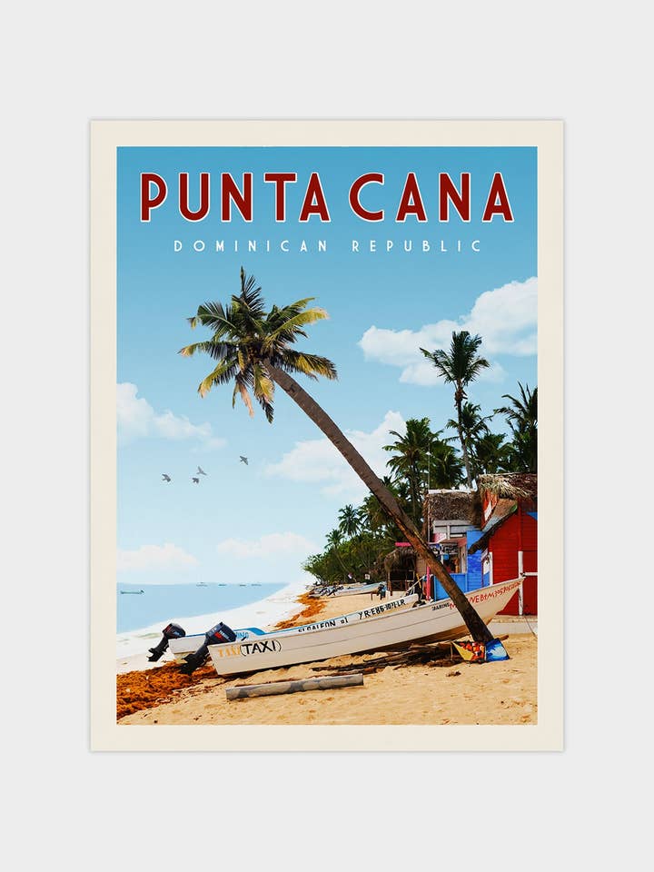 Punta Cana, République dominicaine - Vintage Travel Print pour la vente par Vintaprints
