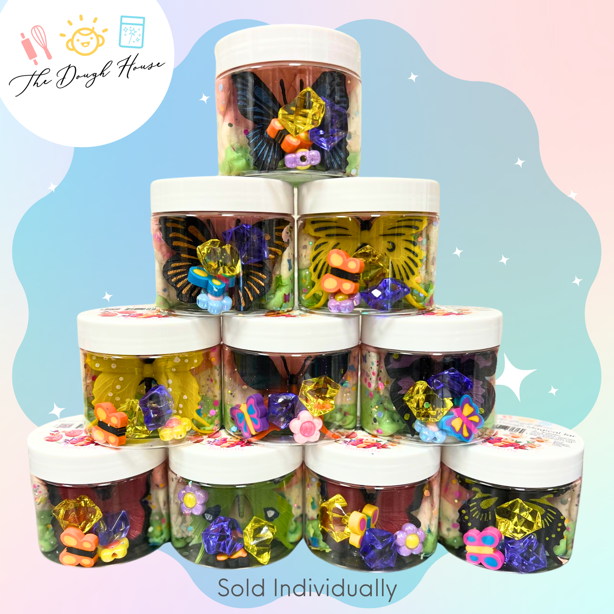 The Dough House - Wholesale Putty/Slime - Kids - Fun Size Butterfly Magical Jars1