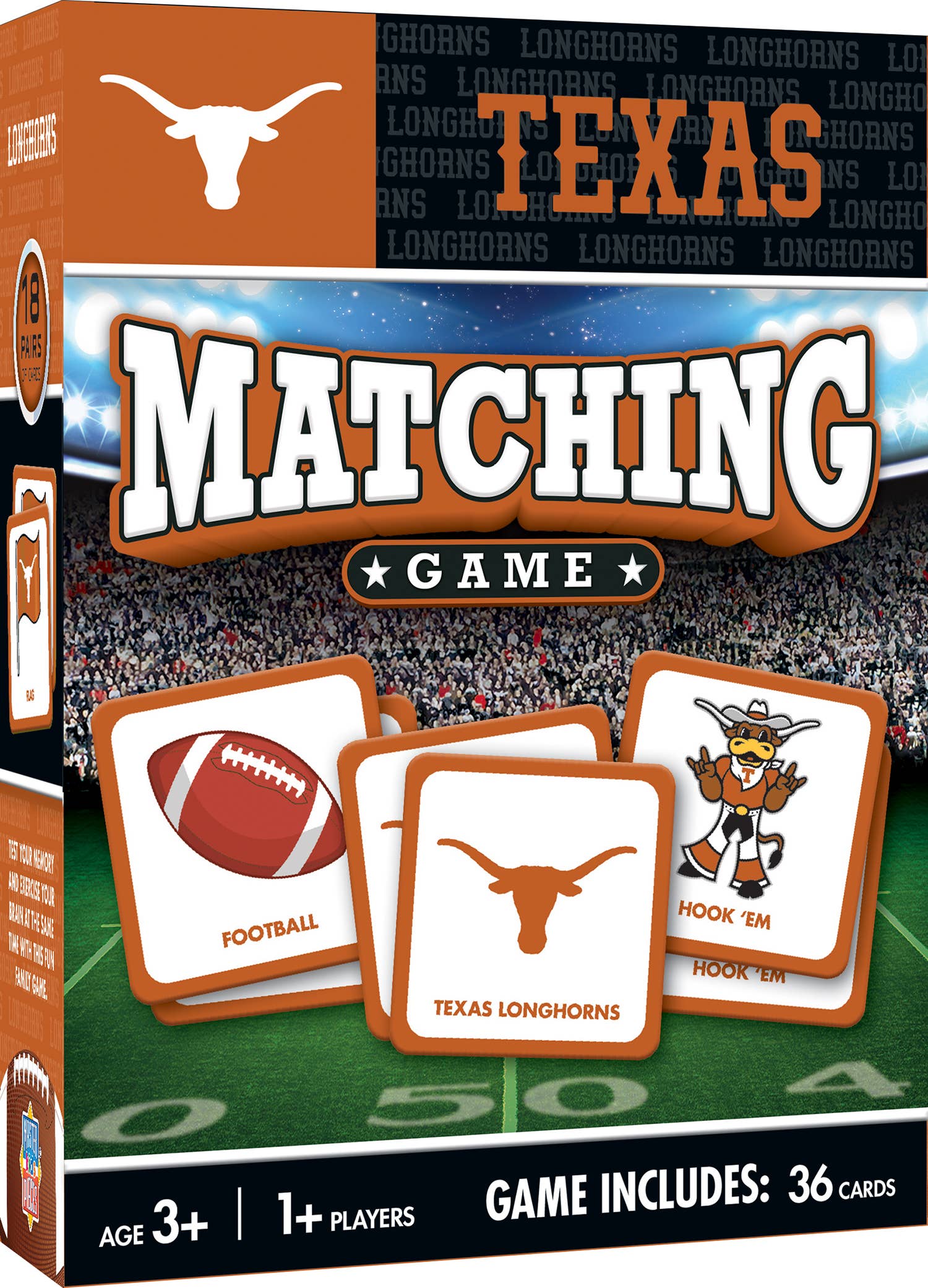Masterpieces Puzzles - Wholesale Card Game - Texas Longhorns Matching Game0