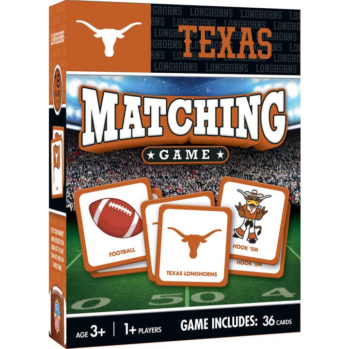 Masterpieces Puzzles - Wholesale Card Game - Texas Longhorns Matching Game
