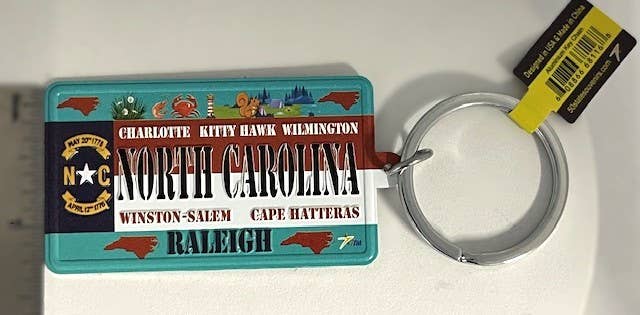 7 Star – Großhandel Schlüsselanhänger – Unisex – North Carolina - NC Aluminium geprägte Schlüsselanhänger2