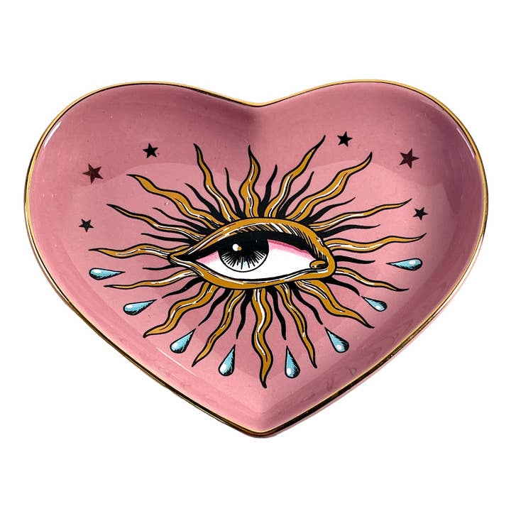 Spitfire Girl - Vendita all'ingrosso Portagioie - Piatto a forma di cuore Pop Art Eye