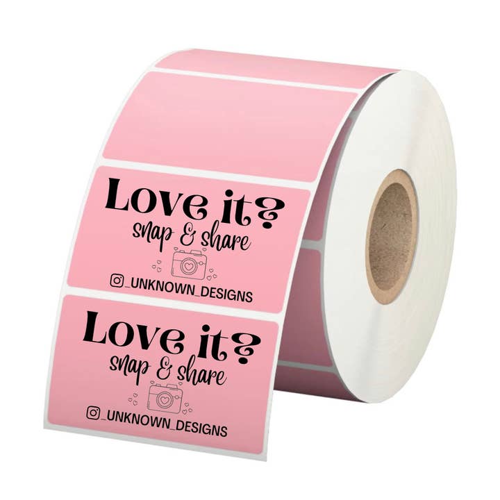 "Personalized snap & share" 500 packaging label/stickers for wholesale by Unknown Designs