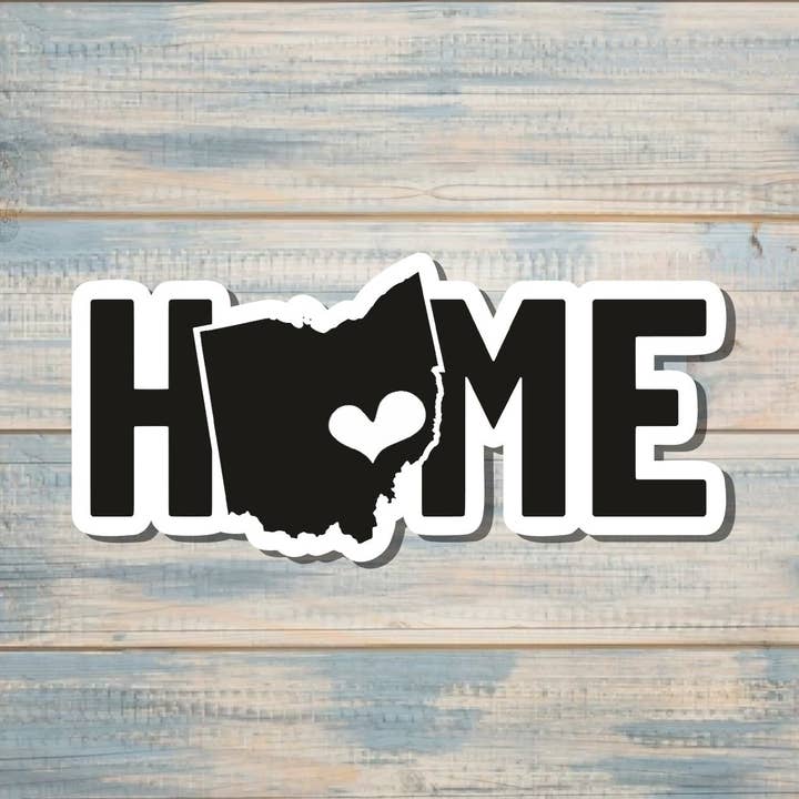 Ohio Home Sticker, Ohio State Decal, State Laptop Stickers, Vinyl Stickers, Home Pride, Refrigerator Magnet, Locker Decor, Retro Wavy Words, Local Hometown, OH USA, State Saying Quote |Sticker or Magnet for wholesale by Handmade by Marlayna