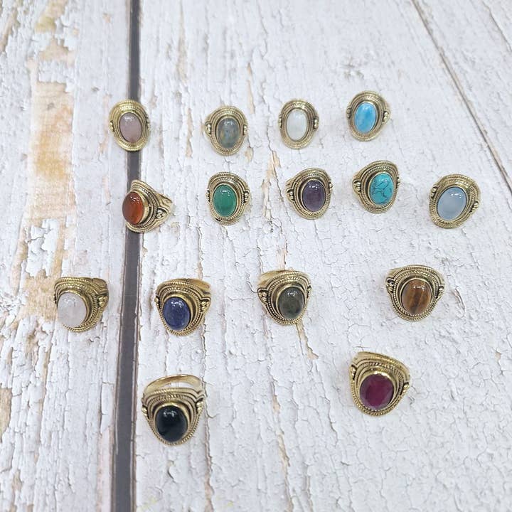 Hecho a mano - Wholesale Single Stone/Solitaire Ring - Colored stone ring7