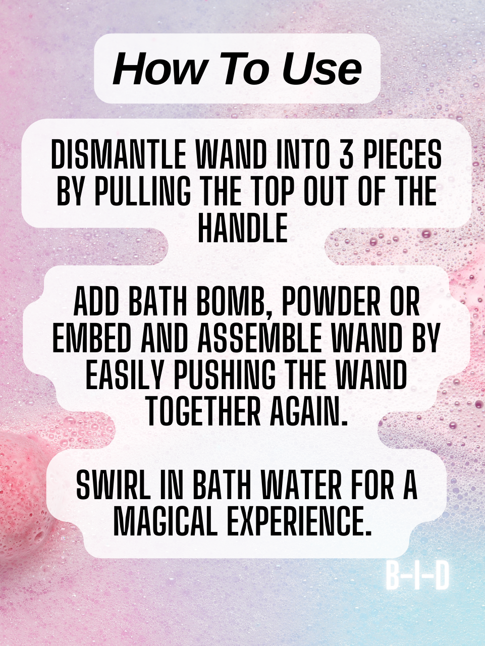 BID Designs - Wholesale Bath Bomb/Fizz - Star Bath Bomb Wand  Color Changing 3