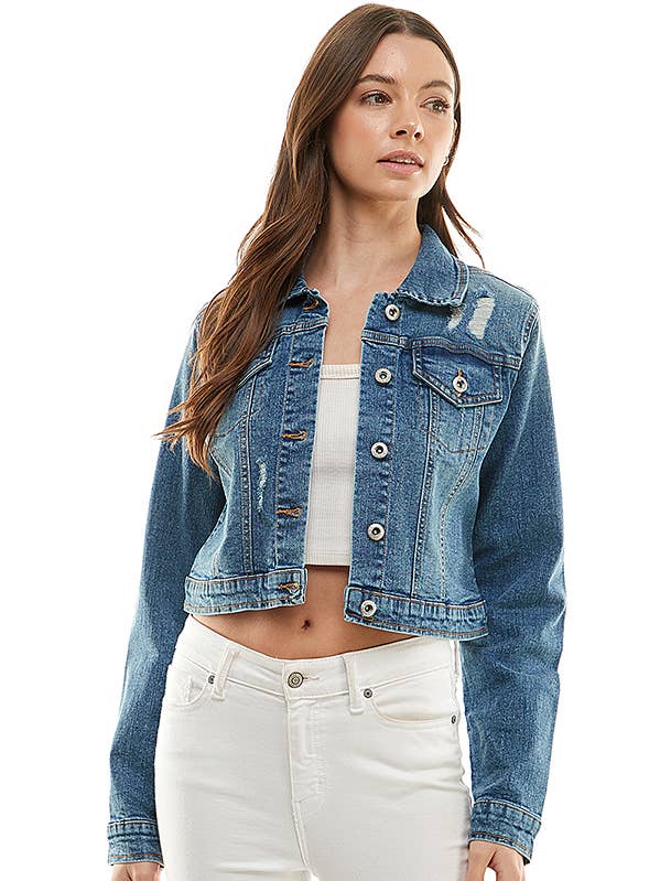 Veste en jean décontractée pour femme en spandex pour la vente par patrol jeans