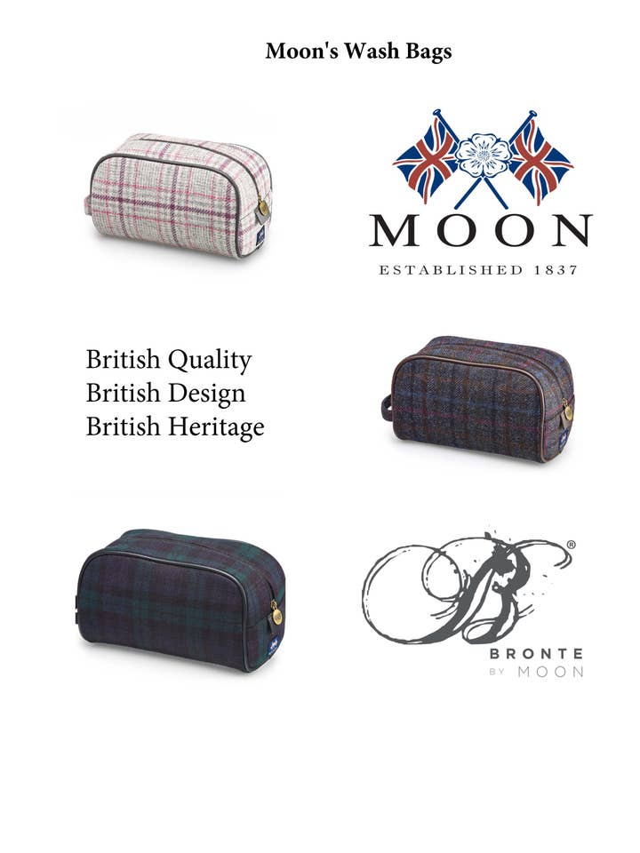 Wash Bag - Grey Glen - Bronte by Moon for wholesale by Bronte Moon