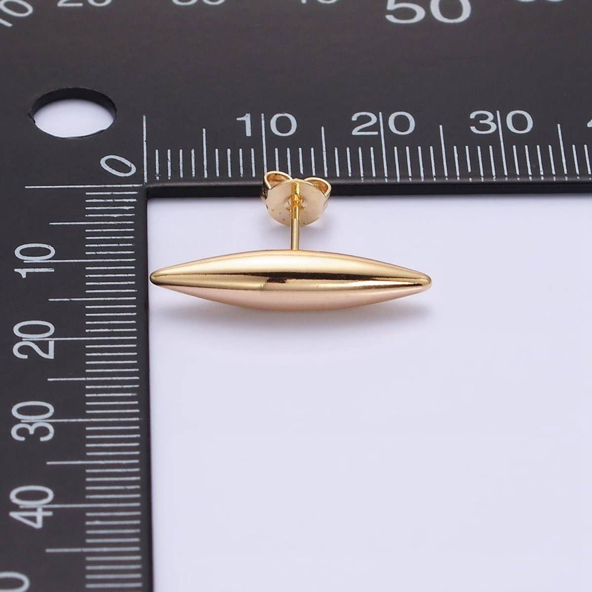 Aim Eternal – wholesale Solitärörhängen – 16K Guld Fylld 22,5mm Sfär Geometrisk Bar Stud Örhängen | AD-4233