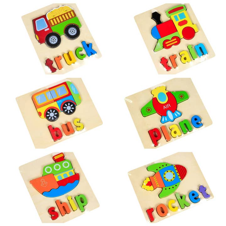 Assortiment de puzzles de transport pour la vente par London Bridge & Maison Chic