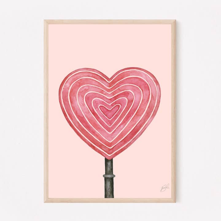 LS Hartley Heart Print for wholesale by Brooklyn Horne Art