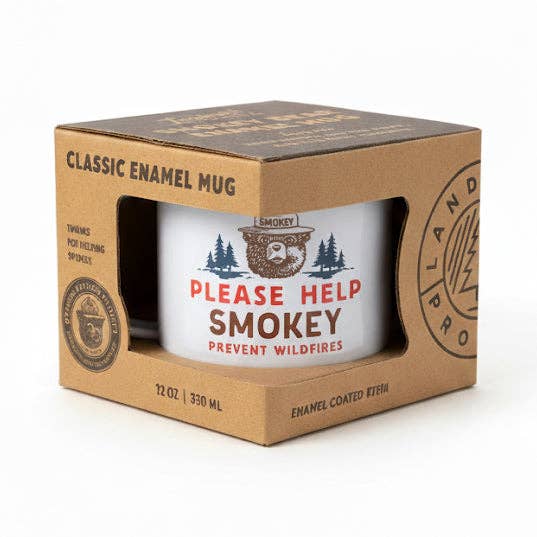 The Landmark Project - Wholesale Coffee Mug - Smokey Bear Enamelware Mug