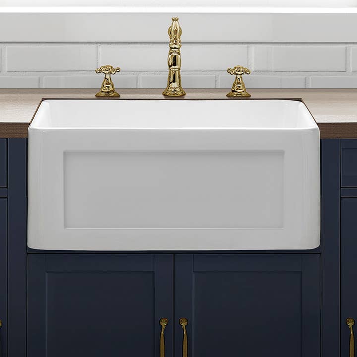 Delice 24 x 18 Ceramic, Farmhouse Kitchen Sink with Apron for wholesale by Swiss Madison