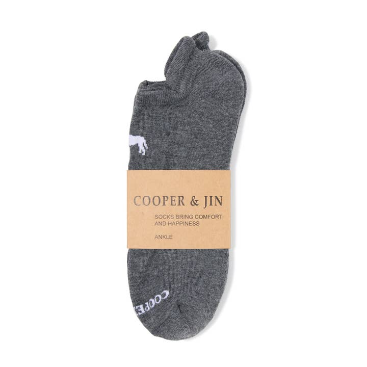 Original Cushioned Ankle Socks | Unisex | Dark Heather Gray for wholesale by Cooper & Jin